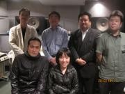 向かって左からプラスマスタッフ、原田ディレクター、京極氏、今津氏、川島氏、ギター下川氏、ＴＯＭＯＫＯ。皆さんありがとうございます。