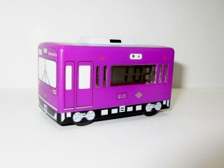 走る！光る！鳴る！嵐電　京紫　「電車型目覚まし時計」