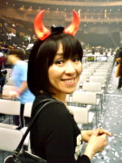 光る角をつけて^^終演後 