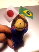 ブルーユニフォームのモンキーくん